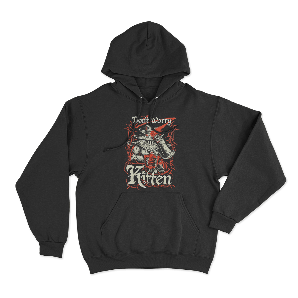 Meat Canyon Don't Worry Kitten Unisex Hoodie Black Meat Canyon Dont Worry Kitten Unisex Hoodie Black