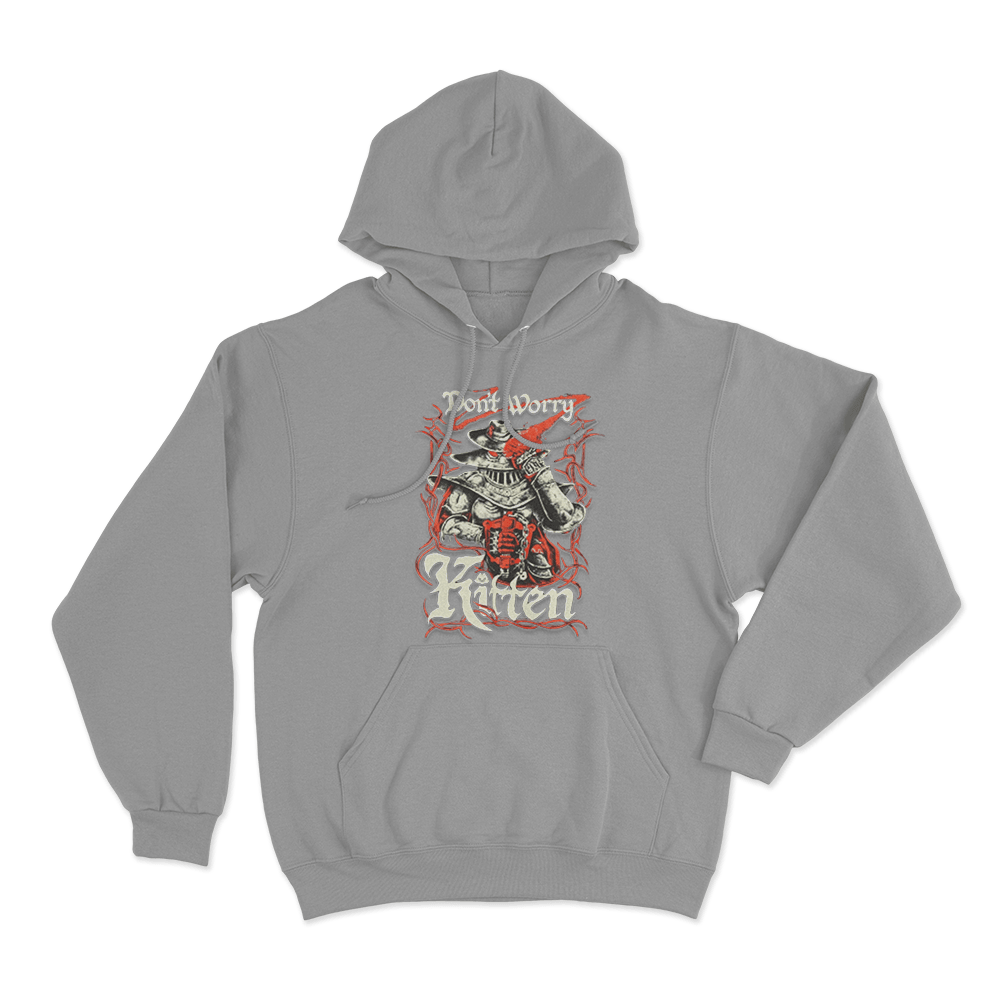 Meat Canyon Don't Worry Kitten Unisex Hoodie Grey Meat Canyon Dont Worry Kitten Unisex Hoodie Grey