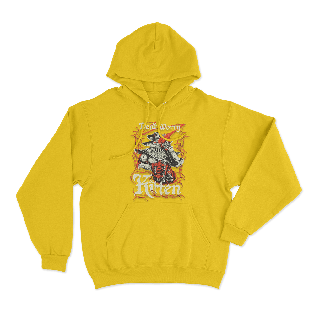 Meat Canyon Don't Worry Kitten Unisex Hoodie Yellow Meat Canyon Dont Worry Kitten Unisex Hoodie Yellow