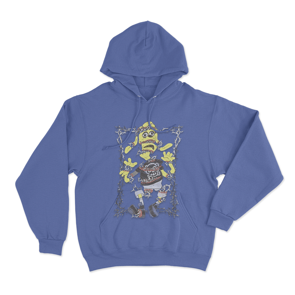 MeatCanyon Torn Unisex Hoodie Blue MeatCanyon Torn Unisex Hoodie Blue