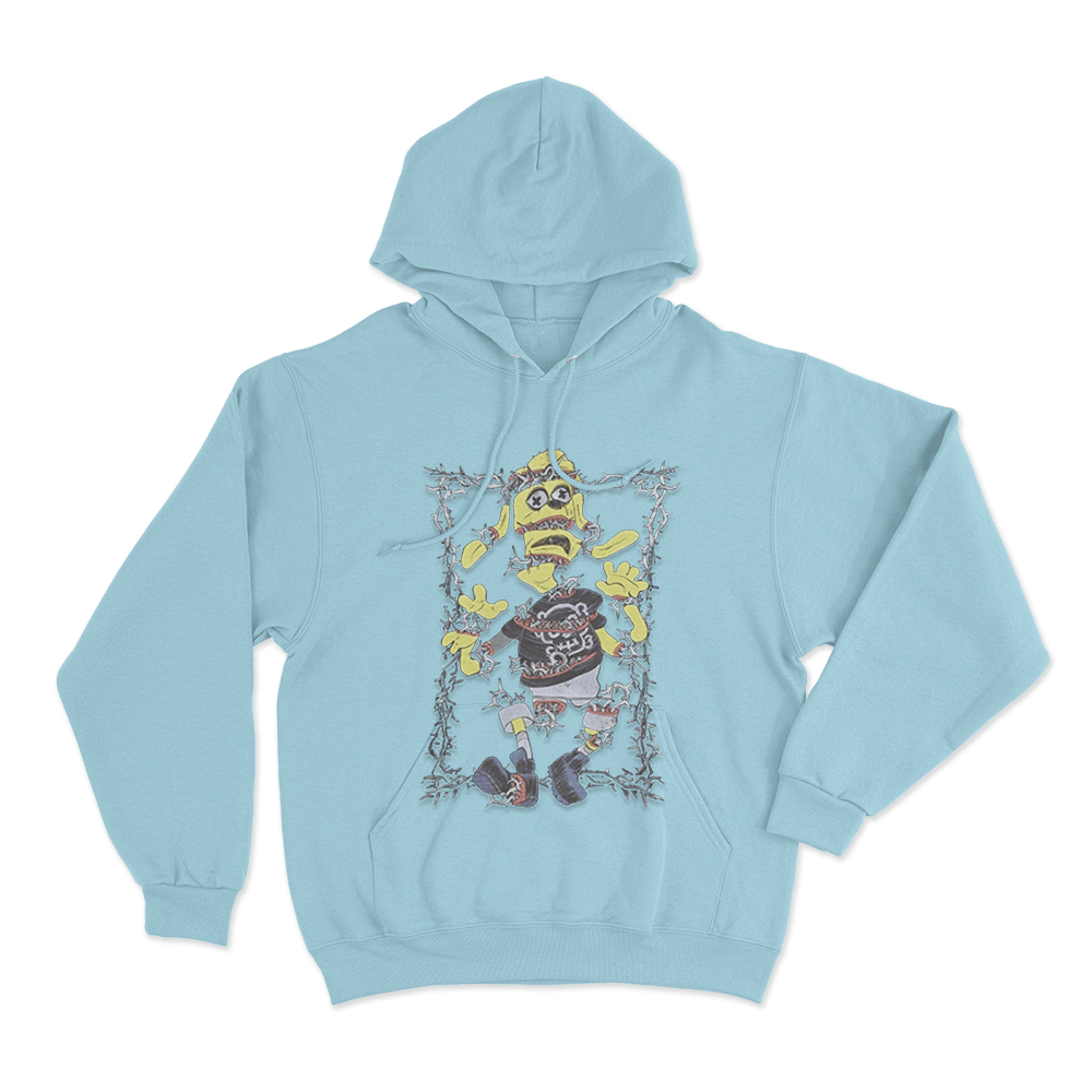 MeatCanyon Torn Unisex Hoodie Sky Blue MeatCanyon Torn Unisex Hoodie Sky Blue