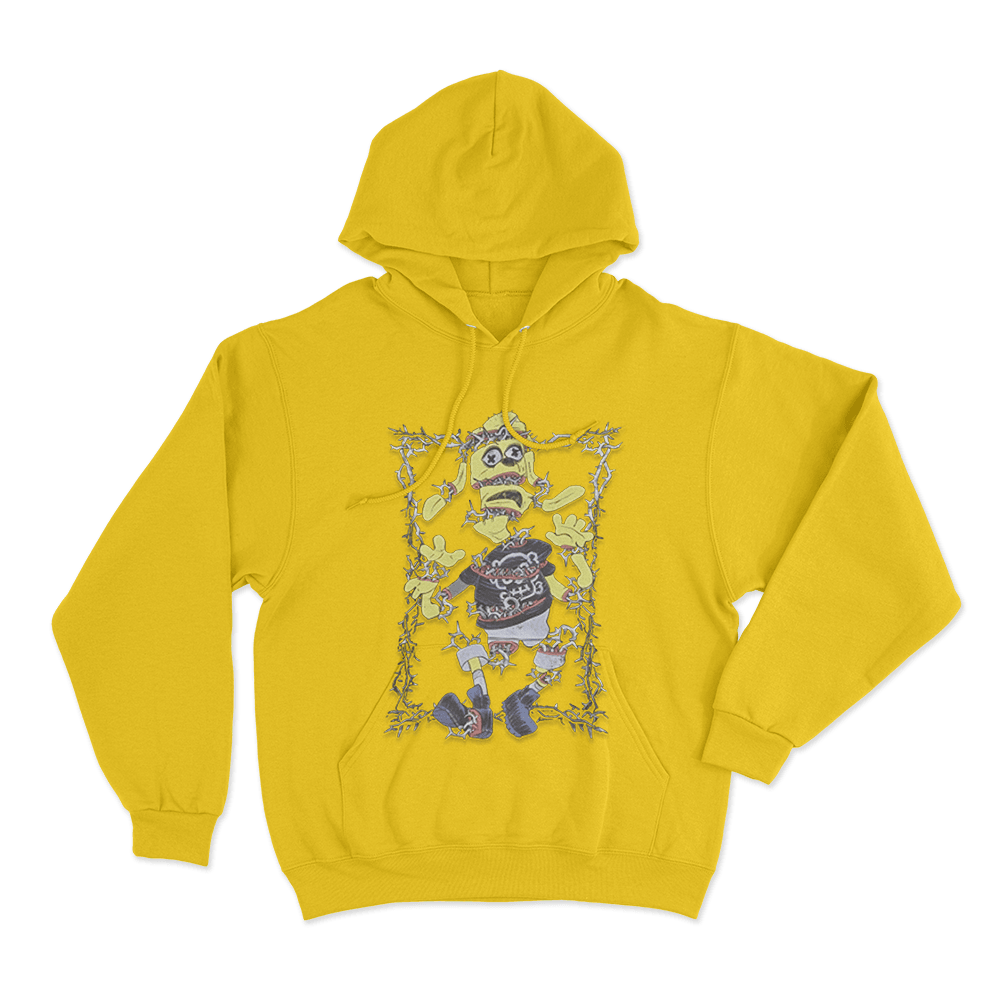 MeatCanyon Torn Unisex Hoodie Yellow MeatCanyon Torn Unisex Hoodie Yellow
