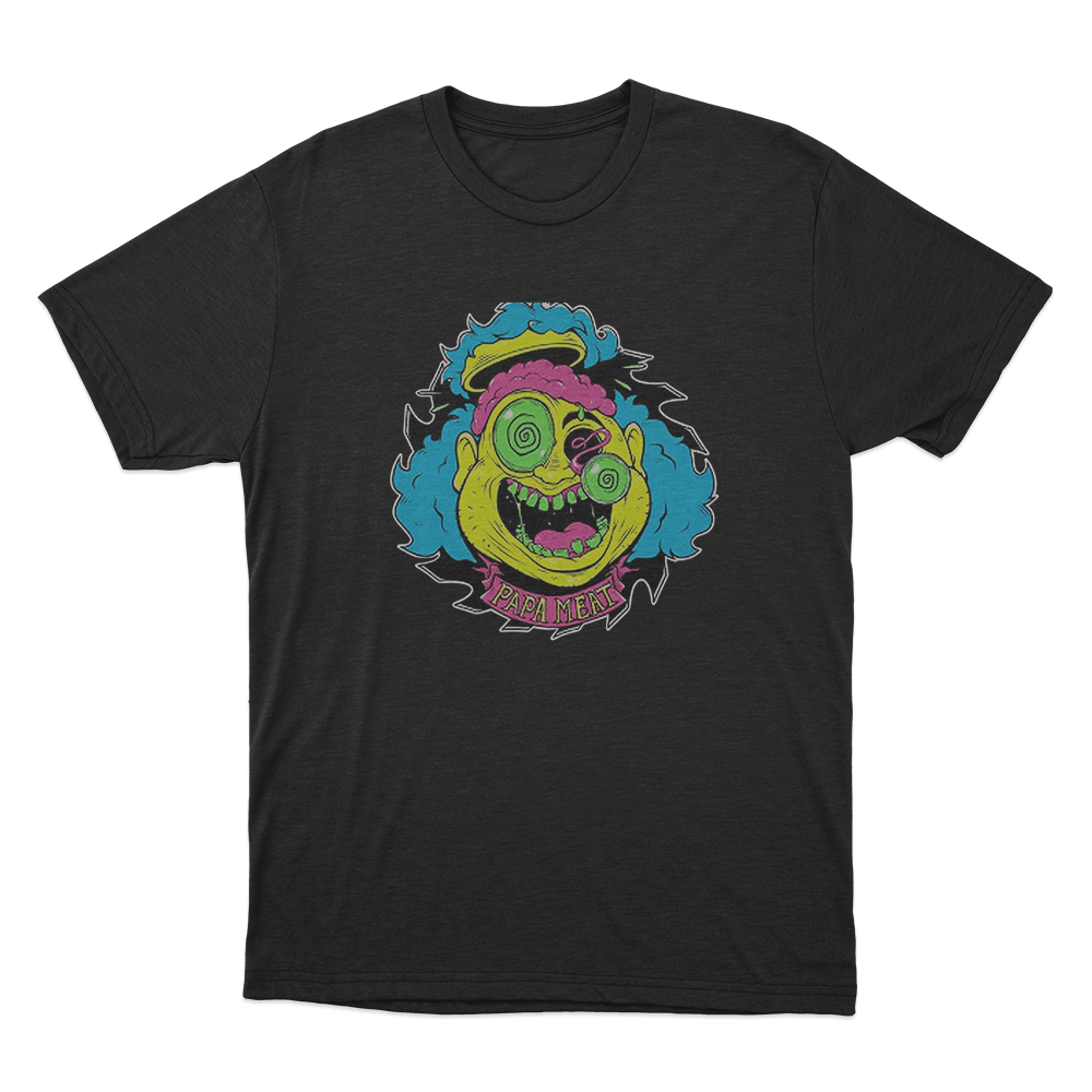 Papa Meat Crazy Face Unisex T Shirt Black Papa Meat Crazy Face Unisex T Shirt Black